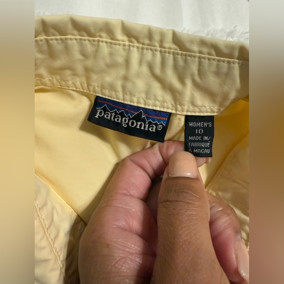 Patagonia Classic Yellow Button-Down Blouse Size 10 - Picture 2 of 7